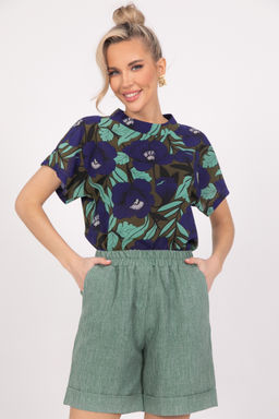 Шорты Фиби-лён (олива) - Эльза фото 2