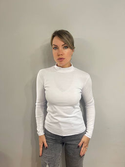 K11916 Водолазка (плотный хлопок) БЕЛЫЙ