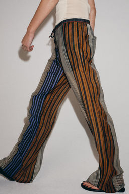 PANTAL?N PIJAMERO RAYAS ZW COLLECTION / Multicolor - Zara фото 3