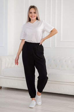 Брюки женские из футера Забава черный