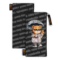 Пенал школьный Феникс+, арт.68436/ 30 КРУТОЙ МИШКА (без наполнения, 19.5х9 см, микрофибра на ПВХ-осн