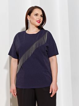 Джемпер 0087-26 тёмно-синий - Dora фото 5