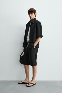 CAMISA JACQUARD BORDADO / Negro - Zara фото 4