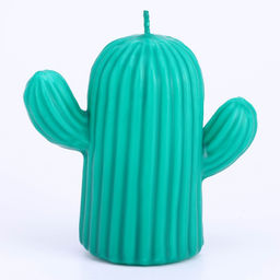 Цена за 3 шт. Свеча фигурная "Кактус", 6,5 см, зеленый