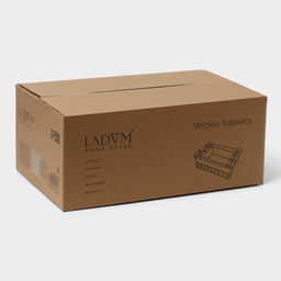 Корзины для хранения LaDо́m, 2 шт., ручное плетение, с ручками, коричневые