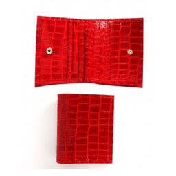 Портмоне женское Croco-ПР-905 натуральная кожа 2 отд, 8 карм, красный крокодил (203) 264619