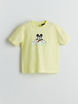 Mickey Mouse Bask?l? Erkek ?ocuk Ti??rt