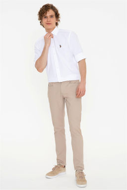 U. S. Polo Assn / Мужские брюки песочного цвета из парусины - U.s. polo assn фото 3