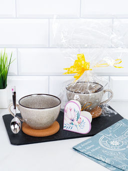 Подарочный набор Кружка 300 мл Градиент с подставкой под горячее + ложка / WRF-270/ в подарочной упаковке АКЦИЯ