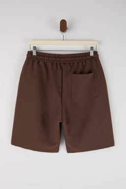 Kahverengi Basic Oversize/Genis Kesim Lastik Belli Bagc?kl? Sort TMNSS22SR0257