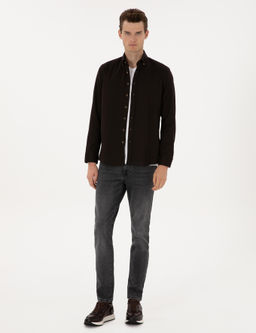 Koyu Kahverengi Regular Fit Uzun Kollu G_mlek - Pierre cardin фото 4