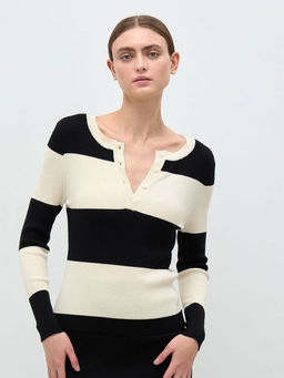 Conso/KJL 240715 - milk/black Джемпер женский