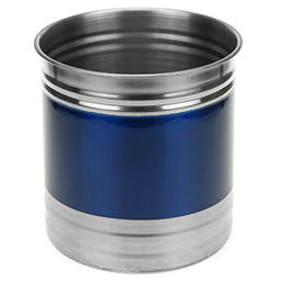 Банка для сыпучих продуктов из нержавеющей стали 1,4л, д12,5см, h13см, крышка пластмассовая с пароотводом, цветной корпус, синий, в коробке (Китай) - Домашняя мода фото 2