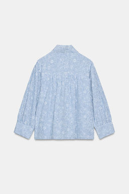 STRIPED FLORAL PRINT SHIRT - Zara фото 15