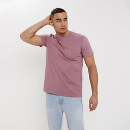 Футболка мужская MINAKU REGULAR FIT: пурпурная, р-р 46