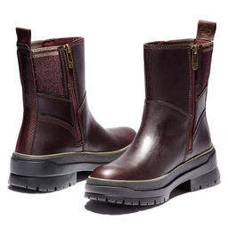 Ботинки Timberland Malynn Side Zip F/L WP бордовые  фото 9