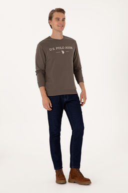 Erkek Vizon Basic Sweatshirt Sepette S_rpriz _ndirim - U.s. polo assn фото 4