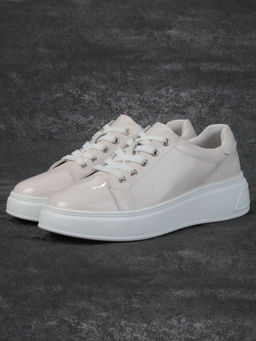 05-PDD215-1 BEIGE Кроссовки женские (натуральная кожа)