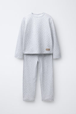 6-14 YEARS/ WAFFLE-KNIT FLORAL PYJAMAS