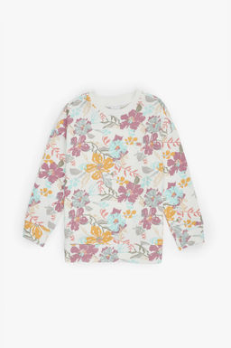 K_z _ocuk Krem Sweatshirt