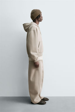 NEOPRENE-EFFECT HOODIE WITH ZIP - Zara фото 4