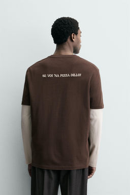 PIZZERIA LA MONTECARLO PRINT T-SHIRT - Zara фото 3
