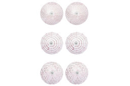 Набор 6 новогодних шаров 9,5*9,5 см Винтаж розовый с эффектом старины - Elan gallery фото 11