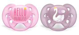 philips avent / Соска Пустышки Ultra soft Hello 6-18 мес 2 шт. фото 2