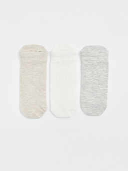 Bask?l? Kad?n Patik ?orap 3l?