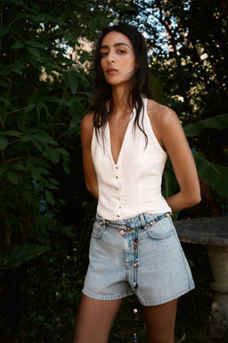 Z1975 HIGH-WAIST MOM FIT SHORTS - Zara фото 2