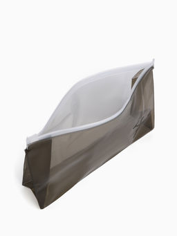 Косметичка для бассейна с застёжкой зип-лок, средний размер, чёрная/прозрачная