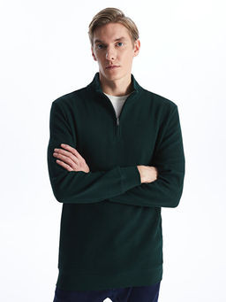 Dik Yaka Erkek Sweatshirt
