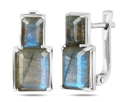 Серьги, лабрадорит, Канада