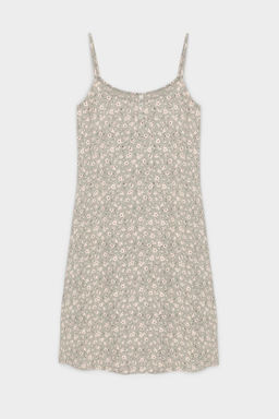 Е 10057/пыльно-оливковый,полевые цветы сорочка ночная жен