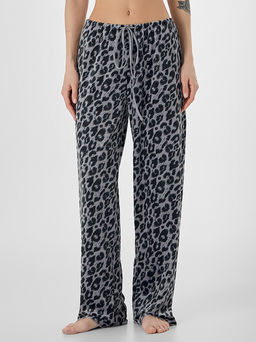 Комплект домашний женский велюровый серый с леопардовым принтом - Mark formelle фото 7