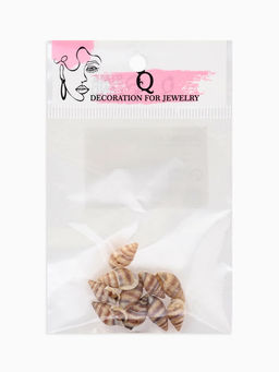 Бусины для творчества Ракушка, 2?1 см, завиток, набор 10 шт., коричневые