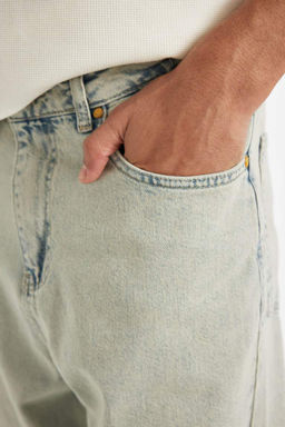 Джинсовые брюки Baggy Fit с широким узором и нормальной талией, широкие брюки - Defacto фото 5