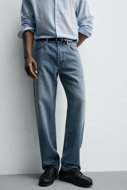 JEANS LIGEROS ALGOD?N - LYOCELL / Azul medio - Zara фото 5