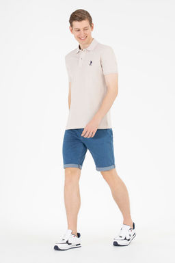 U. S. Polo Assn Мужская базовая футболка с воротником-поло Stone - U.s. polo assn фото 5