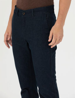 Lacivert Slim Fit Kanvas Pantolon - Pierre cardin фото 6