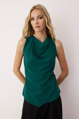 Bordo Kolsuz Saten Baglama Detayl? Dokuma Bluz TWOAW26BZ00056 - Trendyolmilla фото 6