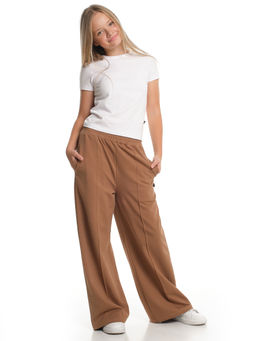 Брюки для девочки со строчкой 22-1565 шоколад - Mini maxi фото 23