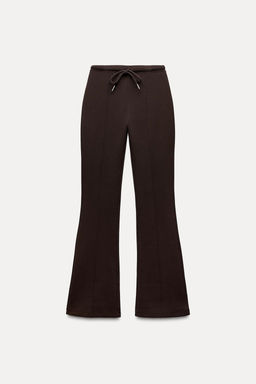 STITCHED INTERLOCK BELL BOTTOM TROUSERS - Zara фото 23