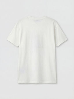 Bisiklet Yaka Bask?l? Kad?n Ti??rt