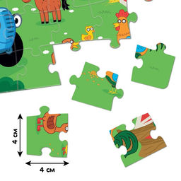 Пазл Синий трактор на ферме, 35 элементов  фото 3