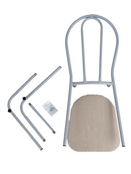 Стул для кухни разборный «Титан», обивка рогожка, цвет титан/бежевый