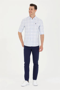 U. S. Polo Assn Мужская синяя рубашка в клетку - U.s. polo assn фото 11