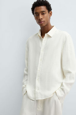 RELAXED FIT 100% HEMP SHIRT - Zara фото 5
