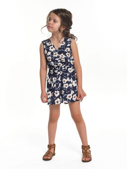 Ромпер для девочки 22-6318 синий/цветы - Mini maxi фото 13