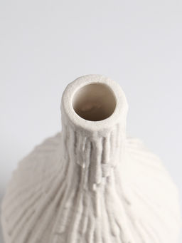 Ваза для цветов «Кристилис», 22×10.5 см, керамика, белая